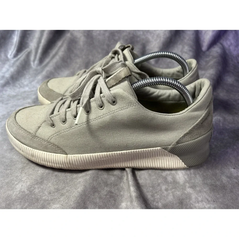 Sorel Men's Canvas Low Top Sneakers Gray Casual Lace Up Shoes Size 10.5